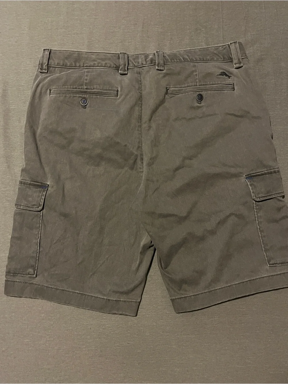 Tommy Bahama Men's Gray Cargo Shorts with Floral Waistband